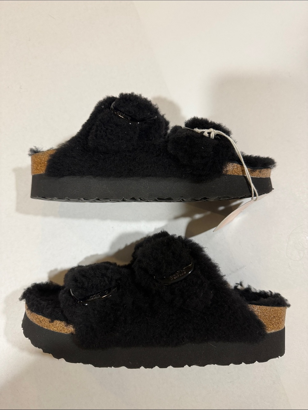 Birkenstock Papillio Arizona Big Buckle Teddy Shearling Platform Sandal EU39 - Picture 13 of 16